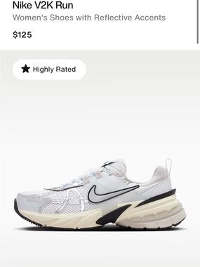 Nike V2K Run Sneakers in White and Black